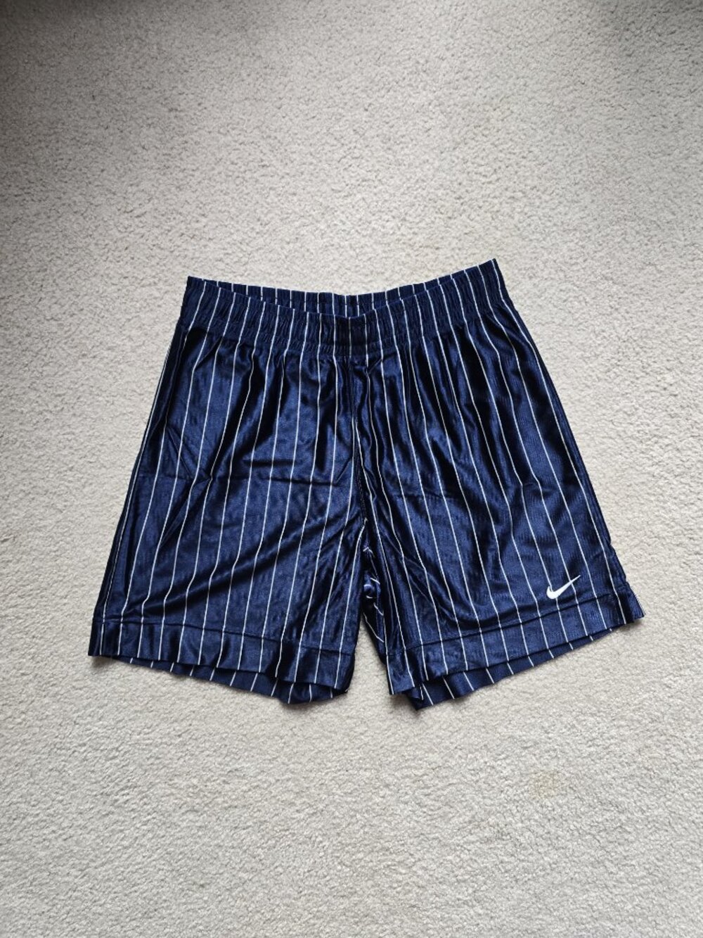 VINTAGE SHORTS NIKE AIR JORDAN  PINSTRIPE JUMPMAN BLUE VTG RARE